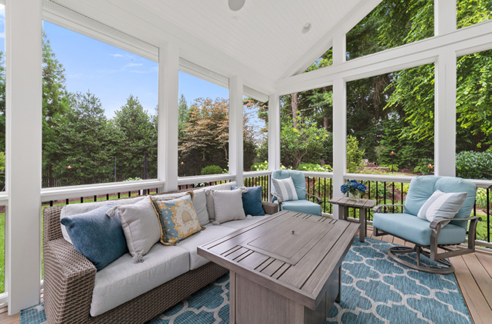 New Screened Porch on McLean Colonial - Remodeling Northern VA